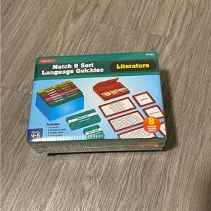 Lakeshore Match & Sort Language Quickies Literature Cards Games Grades 4-5 New
